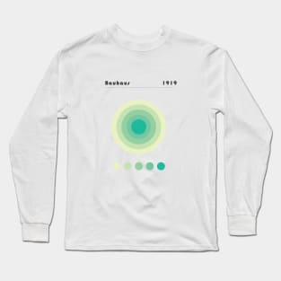 Bauhaus Monochromatic Wheel homage Modern Gallery Abstract Long Sleeve T-Shirt